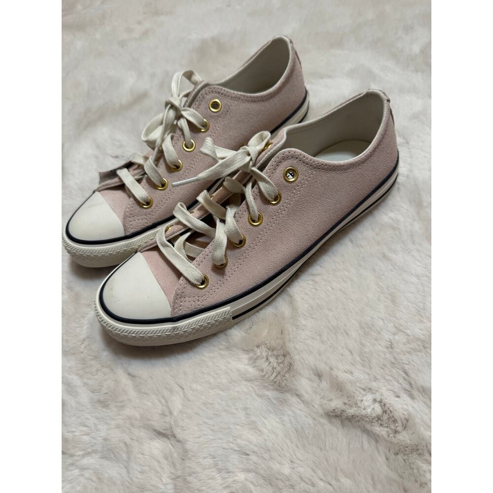 Converse Pink and White Low-Top Sneakers
